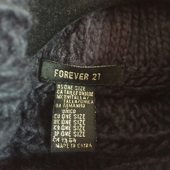 Forever 21 Navy Poncho - Picture 4 of 4